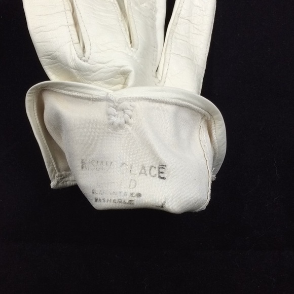 Vintage Kislav Glacé White leather Gloves - Picture 4 of 4